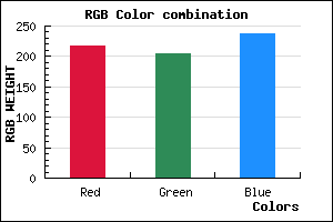 rgb background color #D9CCEE mixer