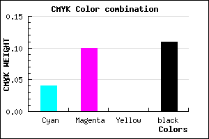#D9CDE3 color CMYK mixer