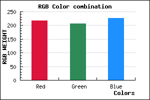 rgb background color #D9CEE2 mixer