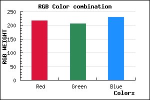 rgb background color #D9CEE6 mixer
