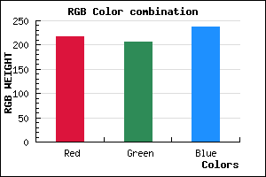 rgb background color #D9CEEE mixer