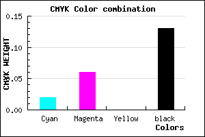 #D9D0DE color CMYK mixer