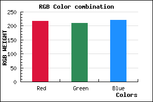 rgb background color #D9D2DC mixer