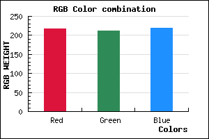 rgb background color #D9D3DB mixer