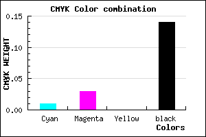 #D9D5DB color CMYK mixer