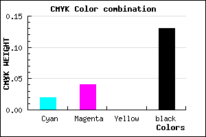 #D9D6DE color CMYK mixer