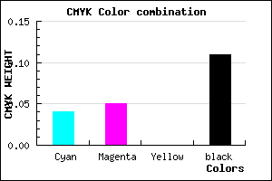 #D9D8E3 color CMYK mixer