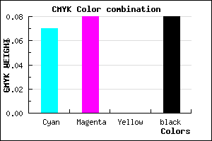 #D9D8EA color CMYK mixer