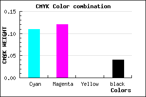 #D9D8F5 color CMYK mixer