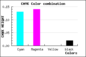 #D9D8FA color CMYK mixer
