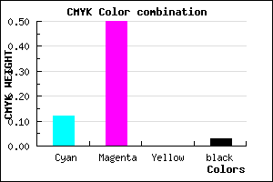 #DA7CF8 color CMYK mixer