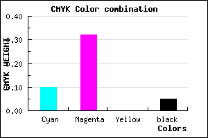 #DAA5F1 color CMYK mixer