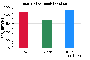 rgb background color #DAAAE8 mixer