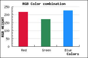 rgb background color #DAABE2 mixer