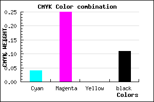#DAABE4 color CMYK mixer