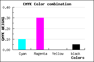 #DAABF3 color CMYK mixer