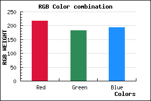 rgb background color #DAB6C1 mixer