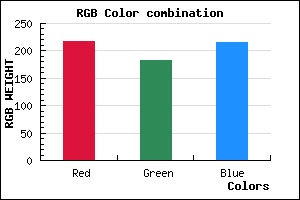 rgb background color #DAB6D8 mixer