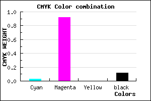 #DA13E0 color CMYK mixer