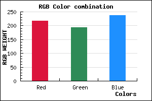 rgb background color #DAC2EE mixer