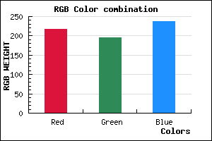 rgb background color #DAC3ED mixer