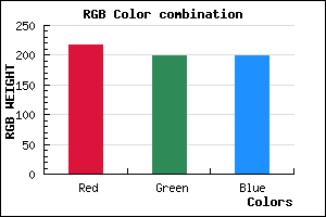 rgb background color #DAC6C6 mixer