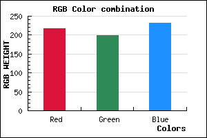 rgb background color #DAC6E8 mixer