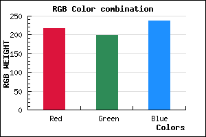 rgb background color #DAC6EE mixer
