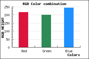 rgb background color #DAC8F5 mixer