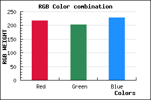 rgb background color #DACBE5 mixer