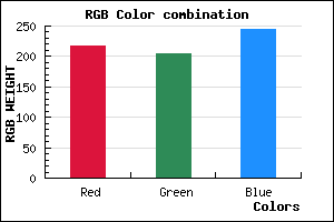 rgb background color #DACCF5 mixer