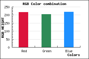 rgb background color #DACDDB mixer