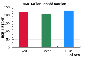 rgb background color #DACDE3 mixer
