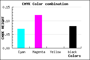 #DACFEB color CMYK mixer