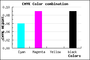 #DAD3E9 color CMYK mixer