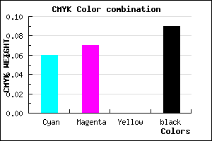 #DAD8E8 color CMYK mixer