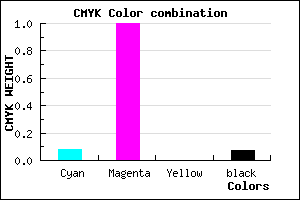 #DB00ED color CMYK mixer
