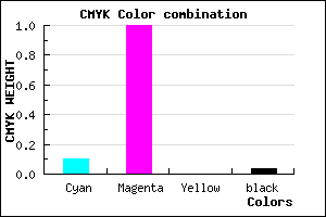 #DB00F4 color CMYK mixer
