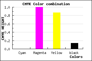 #DB001C color CMYK mixer