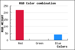 rgb background color #DB0029 mixer