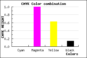 #DB0050 color CMYK mixer