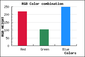 rgb background color #DB68F8 mixer