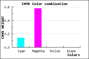 #DB6BFF color CMYK mixer
