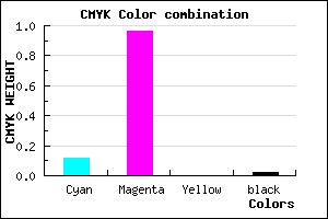 #DB0BFA color CMYK mixer