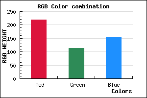 rgb background color #DB7299 mixer