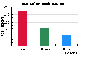 rgb background color #DB7241 mixer
