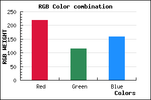 rgb background color #DB739F mixer