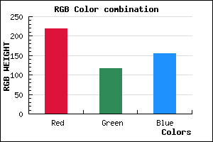 rgb background color #DB749B mixer