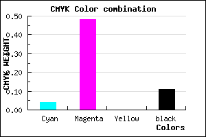#DB77E3 color CMYK mixer