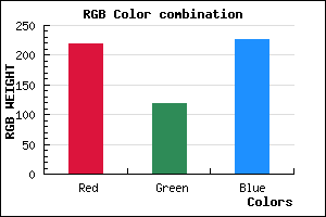 rgb background color #DB77E3 mixer